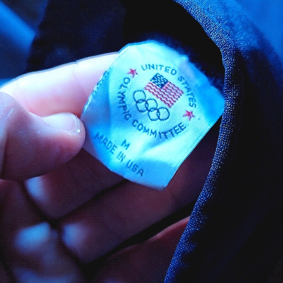 Navy 🔵 🇺🇲 official Olympic track jacket/ SZ MD medium 🙂 - Picture 2 of 8